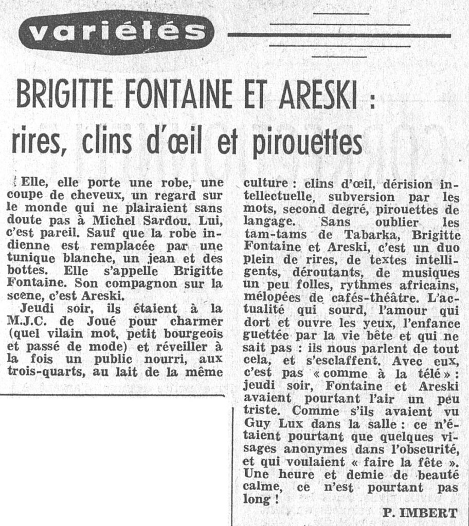 1977.02.28-NRCO.4ADb-912x1024 Brigitte Fontaine et Areski (24/02/77)