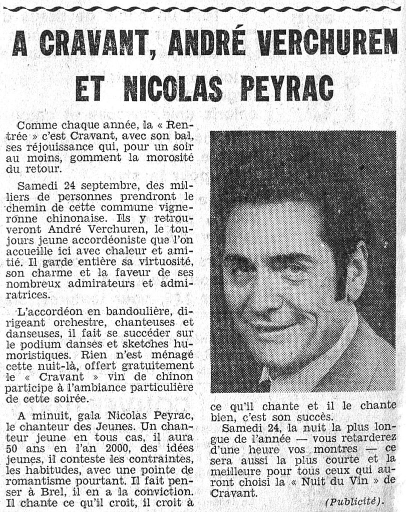 1977.09.21-NRCO.4ADa-811x1024 "Nuit du Vin" André Verchuren, Nicolas Peyrac (24/09/77)