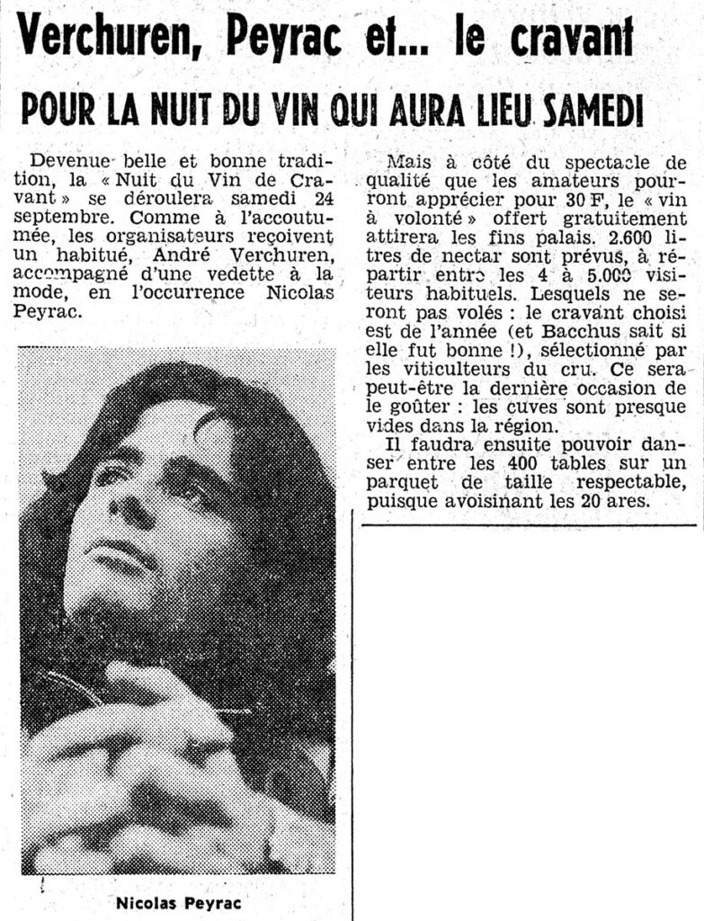 1977.09.22-NRCO.8AD-783x1024 "Nuit du Vin" André Verchuren, Nicolas Peyrac (24/09/77)