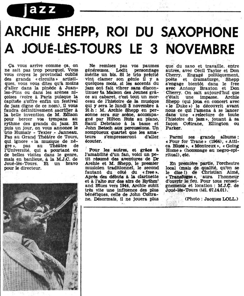1980.10.31-NR.4ADb-842x1024 Archie Shepp, Christian Aimé Transfuge (03/11/80)