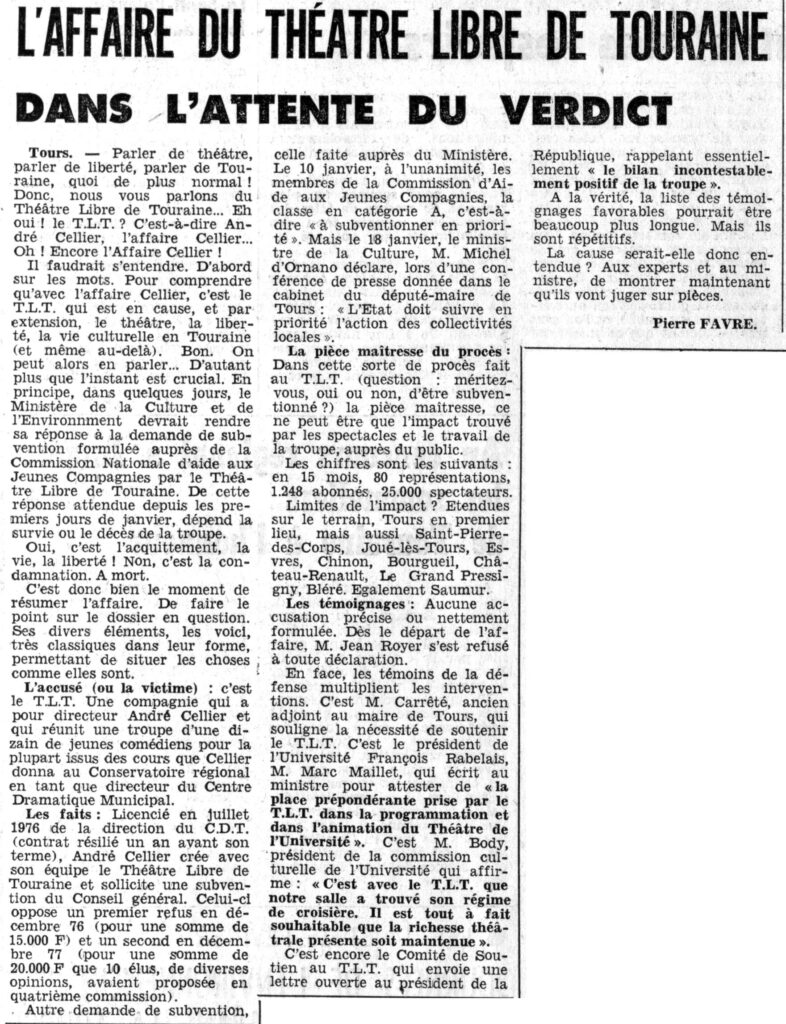 1978.02.11-NRCO.CADPRE-786x1024 L'affaire du Théâtre Libre de Touraine