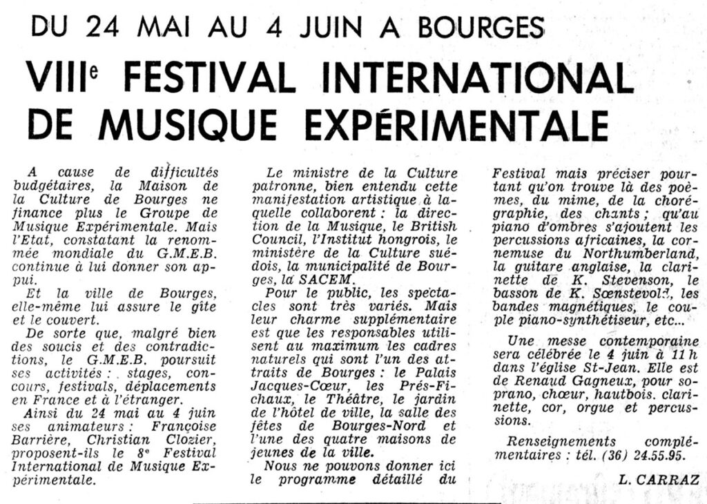1978.05.19-NRCO.BADPREa-1024x730 "Festival international de musique expérimentale" (24/05 au 04/06/1978)