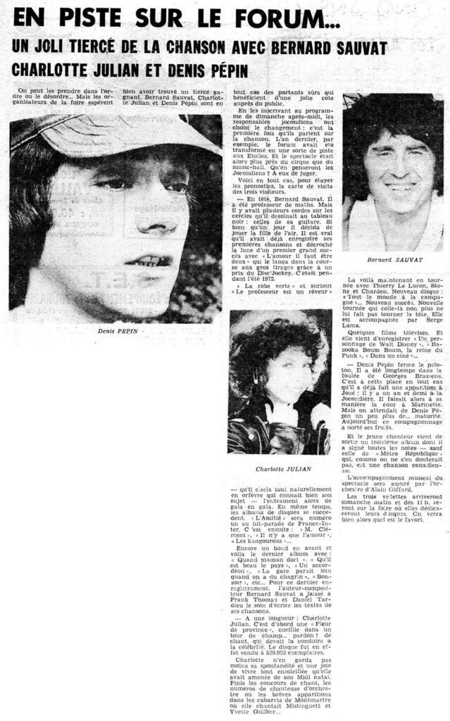 1978.06.03-NRCO.6ADPREb-639x1024 Bernard Sauvat, Charlotte Julian, Denis Pépin (03/06/78)