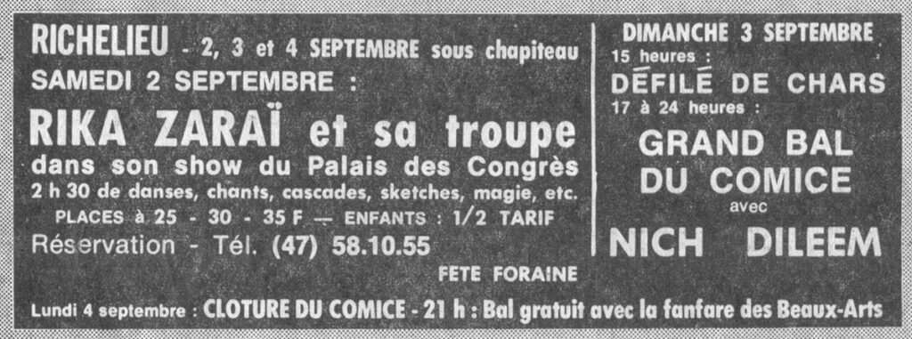 1978.09.02-NRCO.4ADPREa-1024x381 "Comice agricole" Rika Zaraï (02/09/78)