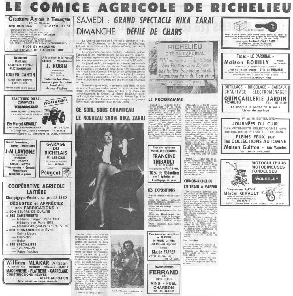 1978.09.02-NRCO.9ADPREa-1016x1024 "Comice agricole" Rika Zaraï (02/09/78)