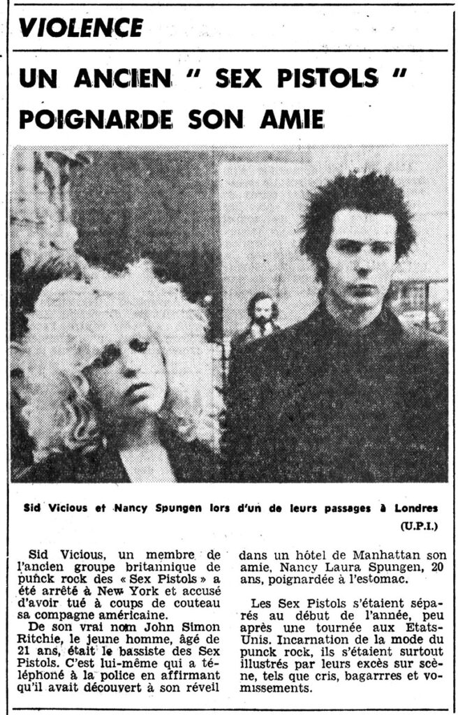 1978.10.14-NRCO.FADPRE-656x1024 Sid Vicious (Sex Pistols) poignarde Nancy Spungen