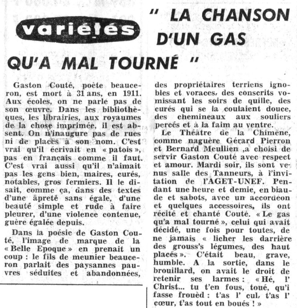 1978.11.20-NRCO.3ADPREa-986x1024 Théâtre de la Chimère "La chanson d’un gas qu’a mal tourné" (14/11/78)