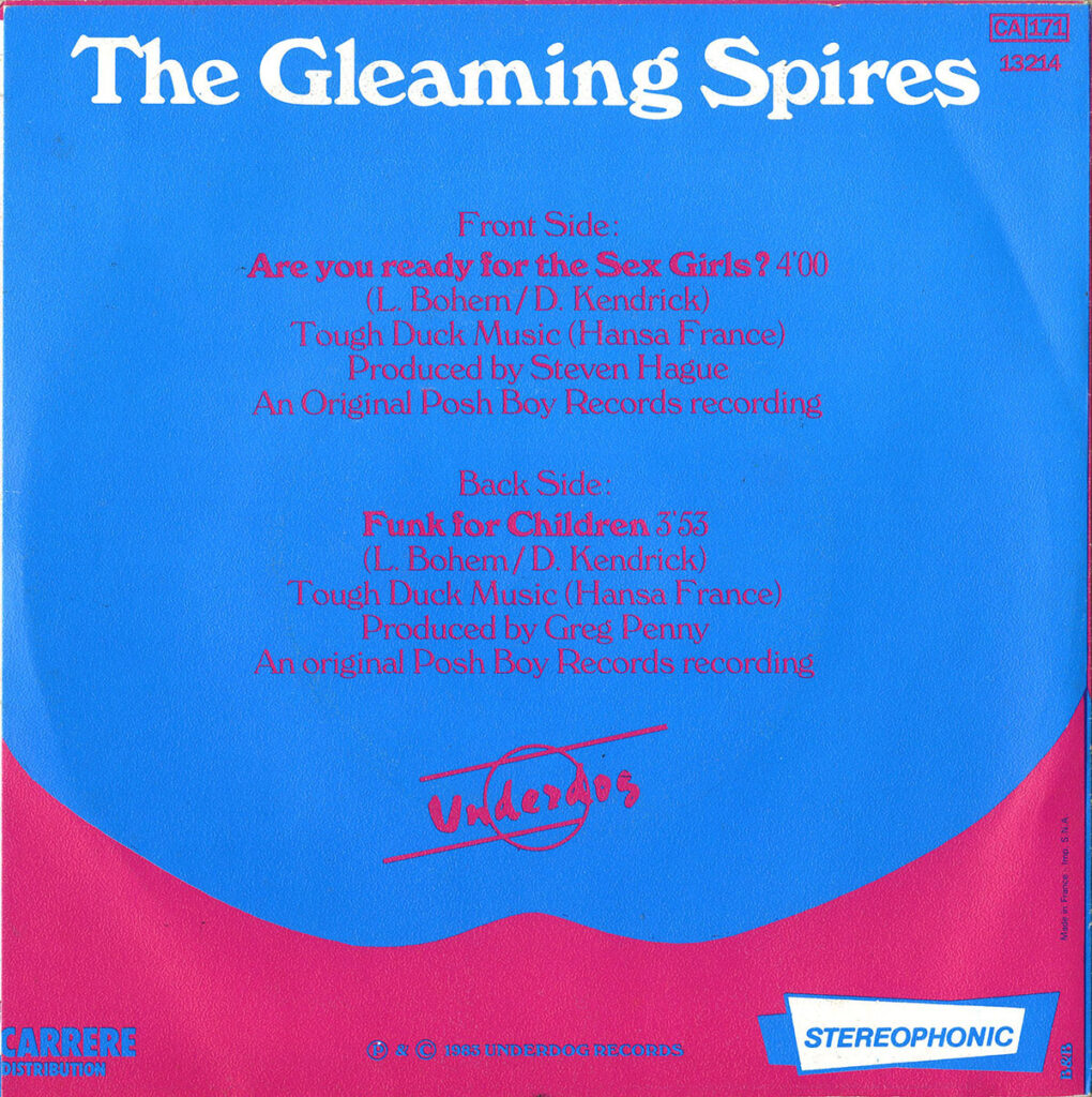 1981-Gleaming-Spires-EP-Funk-Bruno-Boussard-Bruno-BoussardDI02-1020x1024 The Gleaming Spires "Are you ready for the sex girls ?"