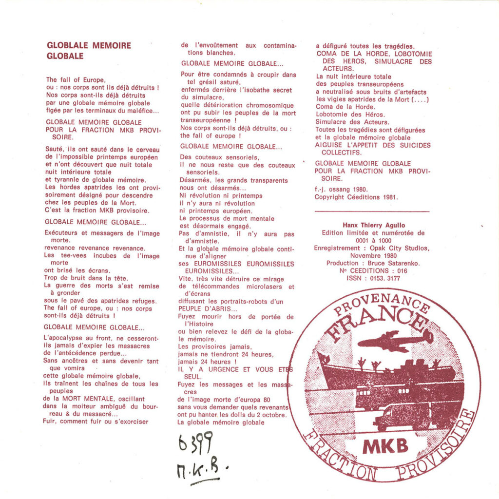 1981-Messageros-Killers-Boys-EP-EuthanasieDI03-1024x1024 MKB Fraction Provisoire "Provenance France"