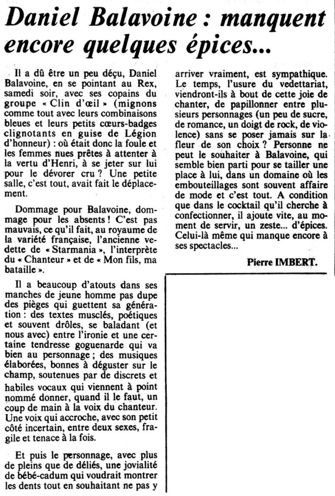 1981.03.24-NR.4ADa-691x1024 Daniel Balavoine (21/03/81)