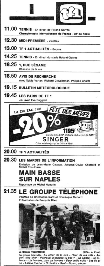 1981.05.26-NR.GAD_-401x1024 Le groupe Téléphone sur TF1