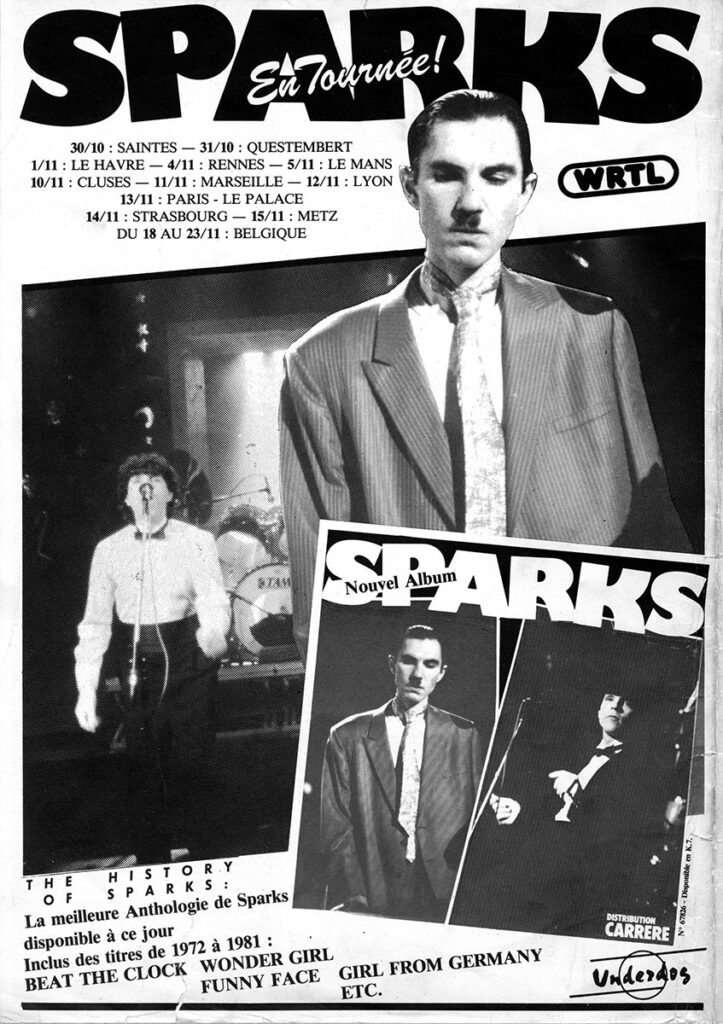 1981.10-Vinyl-0-Bruno-BoussardPR16-723x1024 Sparks en tournée ! (30/10 au 23/11/81)