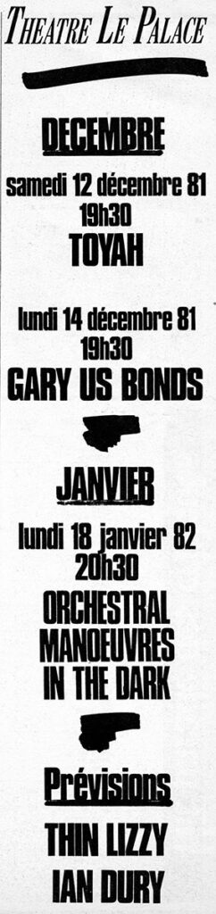 1981.12-Vinyl-1-Bruno-BoussardPR27-242x1024 Orchestral Manoeuvres in the Dark (18/01/82)