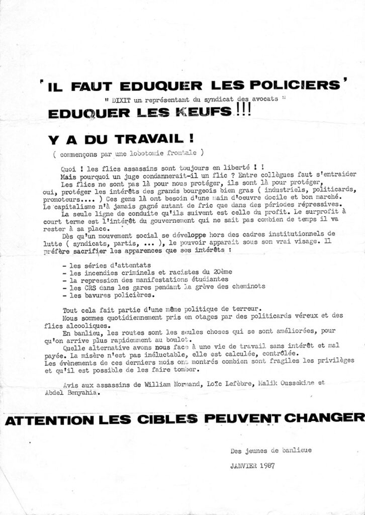 1987.01-Anti-police-Fred-MoulinDOv-726x1024 Engagez-vous dans la police