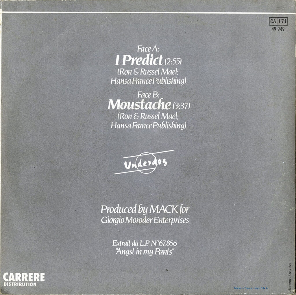 1982-Sparks-EP-Predict-Bruno-Boussard-Bruno-BoussardDI02-1024x1021 Sparks "I Predict"