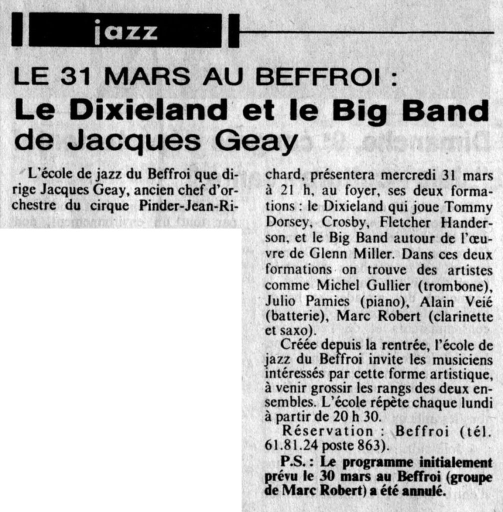 1982.03.26-NR.7ADc-1006x1024 Dixieland, Jacques Geay Big Band (31/03/82)