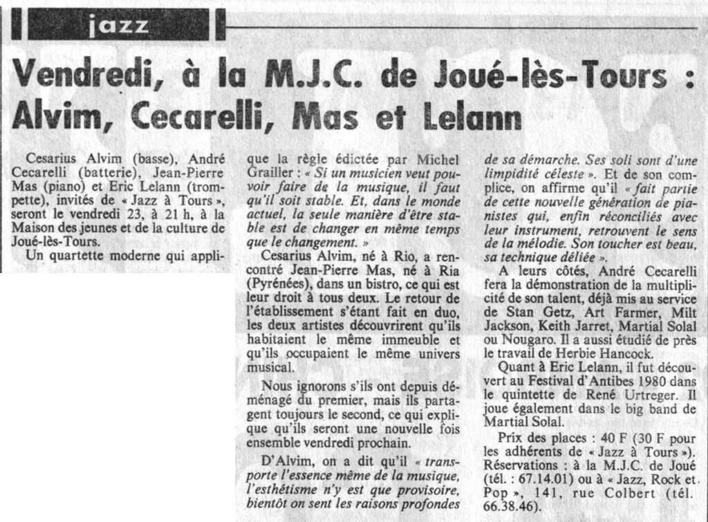 1982.04.21-NR.4AD-2a-1024x755 Cesarius Alvim, André Ceccarelli, Jean-Pierre Mas, Eric Lelann (23/04/82)