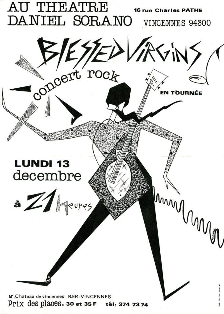 1982.12.13-Blessed-virgins-Affiche-21-297-imprimee-Andre-Baraglioli-732x1024 Blessed Virgins (13/12/82)