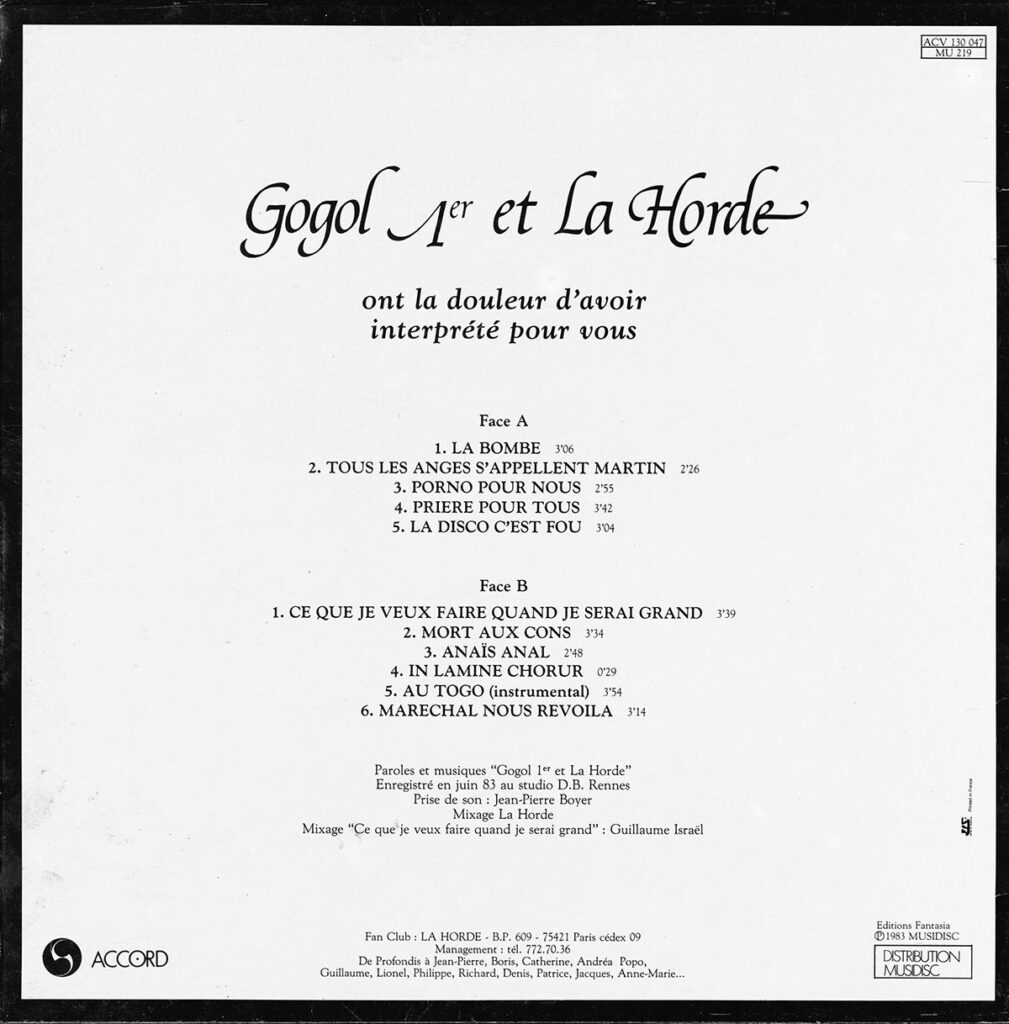 1983-Gogol-Premier-Hencor-PsykoutDI373-1009x1024 Gogol Premier & la Horde "Hencor'pir"