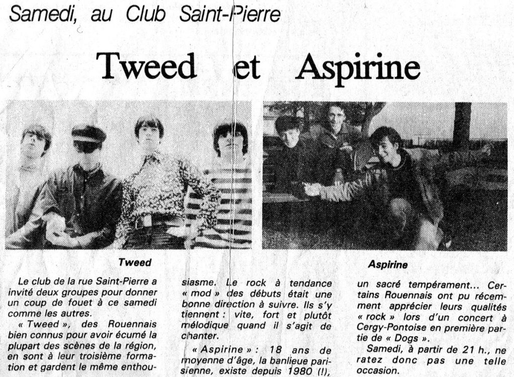 Tweed-Aspirine-Didier-BocquetPRE-1024x752 Tweed, Aspirine (20/04/85)