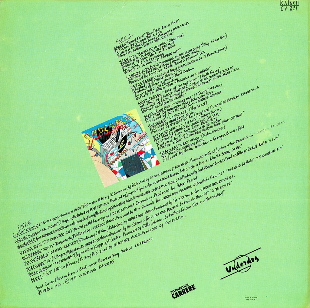 1981-Underdog-Juke-Box-Hits-Bruno-BoussardDI02-1024x1019 "Underdog Juke Box Hits"
