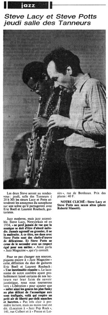1982.06.01-NRCO.4ADc-352x1024 Steve Lacy et Steve Potts (03/06/82)