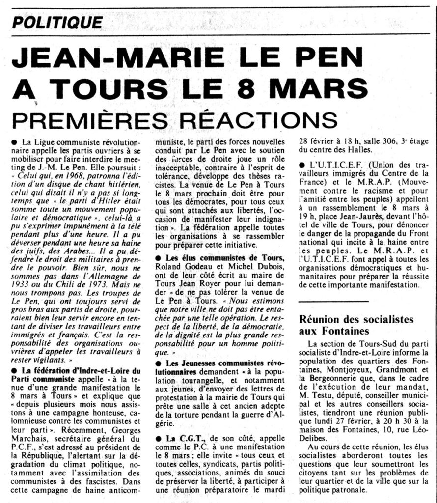 1984.02.25-NRCO.5ADPREa-890x1024 Jean-Marie Le Pen à Tours (08/03/84)