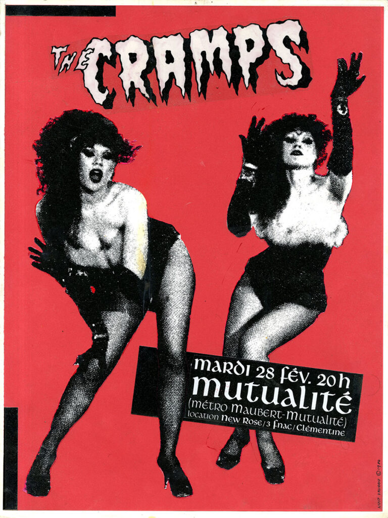 1984.02.28-Cramps-Mutualite-maquette-Bruno-Boussard-Nuit-VaudouDO-768x1024 The Cramps (28/02/84) reporté