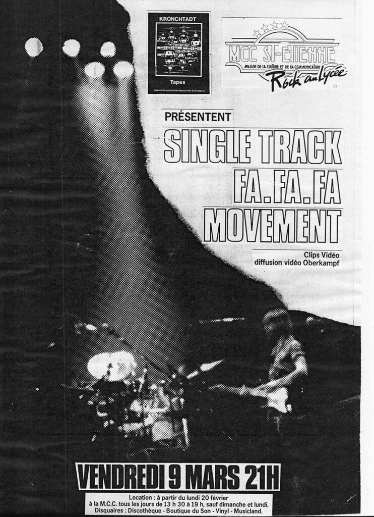1984.03.09-Flyer01Laurent-Malfois-742x1024 Single Track, Fa.Fa.Fa, Movement (09/03/84)