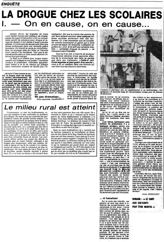 1984.03.23-NRCO.2AD-695x1024 La drogue chez les scolaires