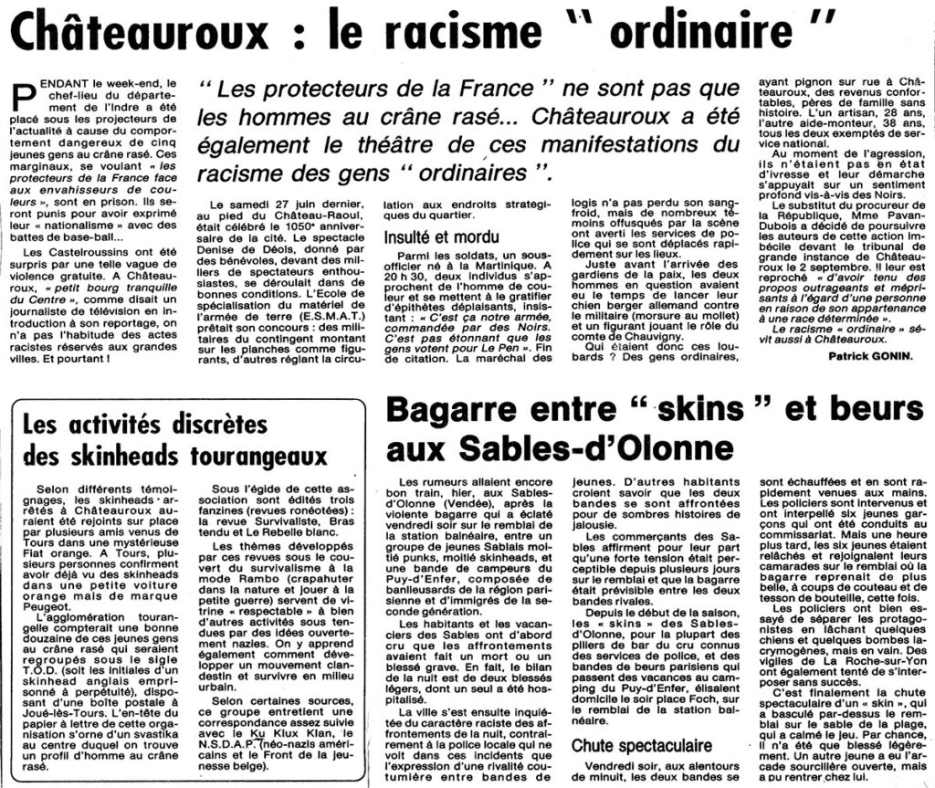1987.08.19-NRCO-PRE-1024x863 Châteauroux : le racisme "ordinaire"
