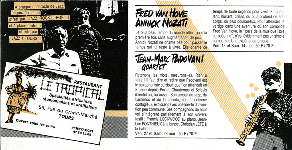 1988.04-Petit-Faucheux.11Petit-FaucheuxPR-1024x527 Fred Van Hove et Annick Nozati (13 et 14/05/88)