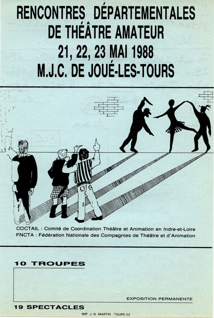 1988.05.21-Flyer01-Gisele-689x1024 "Rencontres départementales de théâtre amateur" (21 au 23/05/88)