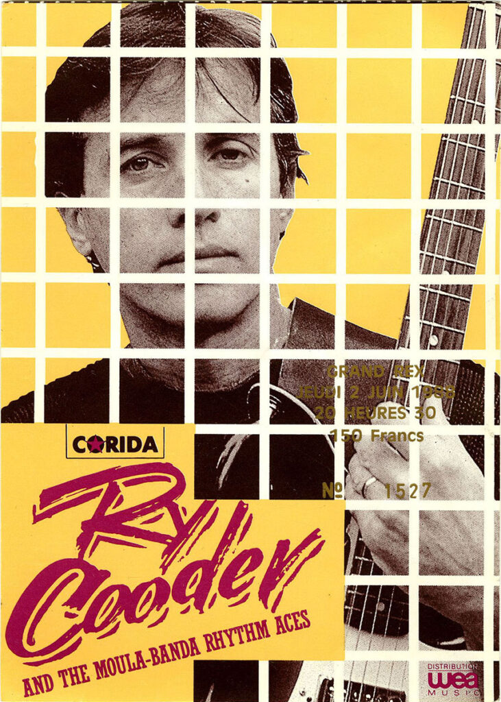 1988.06.02-Bruno-BoussardTIr-731x1024 Ry Cooder and the Moula-Banda Rhythm Aces (02/06/88)