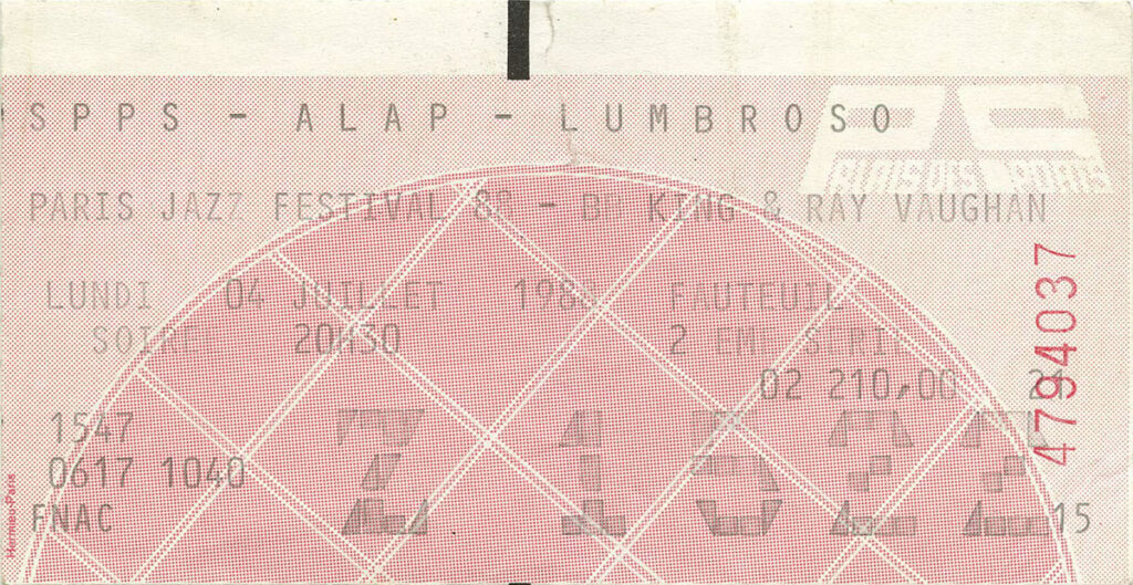1988.07.04-Bruno-BoussardTI-1024x529 "Paris Jazz Festival" B.B. King, Stevie Ray Vaughan (04/07/88)