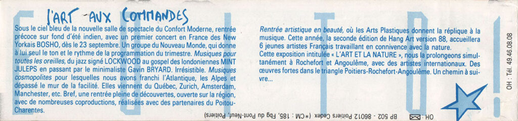1988.09.23-Doc01.03-Oreille-est-Hardie-1024x240 Programme : Confort Moderne