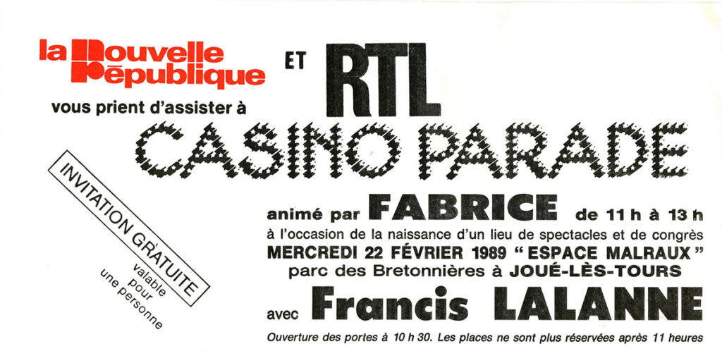 1989.02.22-Francis-Lalanne-Document01-Bruno-Cavedo-1024x515 "Casino Parade" Francis Lalanne (22/02/89)