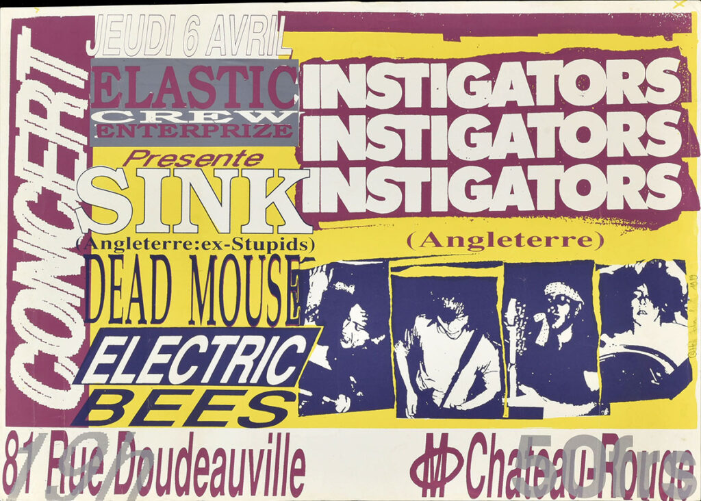 1989.04.06-M-serigraphie-Papi-MarcAF-1024x732 Instigators, Sink, Dead Mouse, Electric Bees (04/04/89)