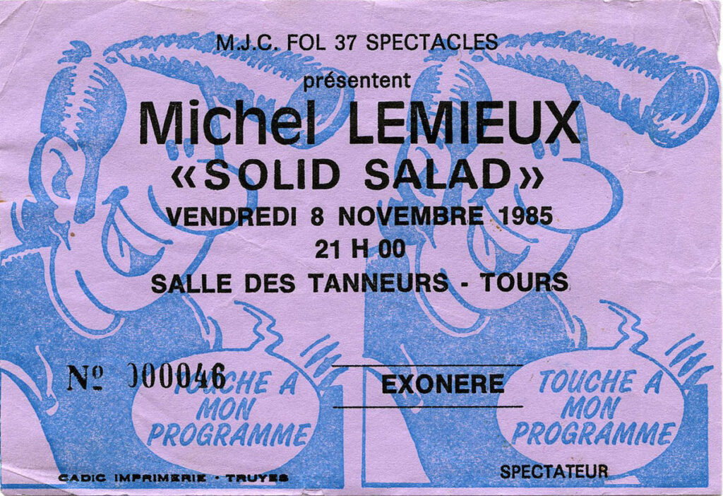 1985.11.08-Bergerac033-Copie-2-1024x702 Michel Lemieux "Solid salad" (08/11/85)