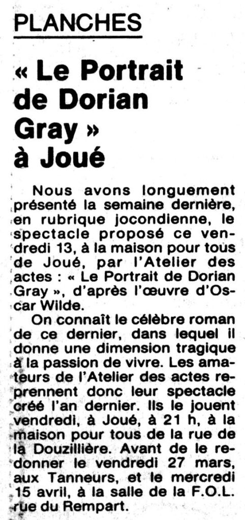 1987.02.11-NRCO.2ADPREb-482x1024 Atelier des Actes "Le Portrait de Dorian Gray" (27/03/87)