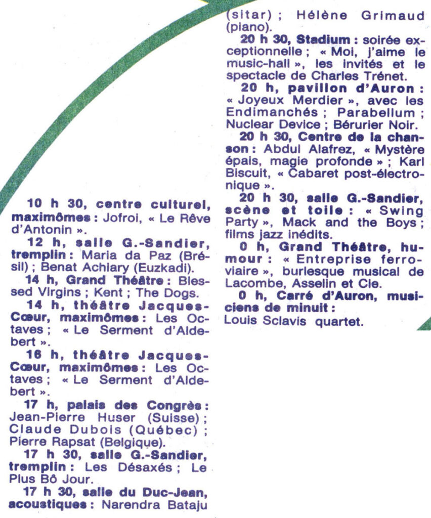 1987.02.18-NRCO.IADPRE23-852x1024 "Printemps de Bourges" Blessed Virgins, Kent, Dogs (23/04/87)