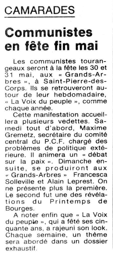 1987.04.23-NRCO.5ADPREa-454x1024 "La fête de la Voix du Peuple" Francesca Solleville, Allain Leprest (31/05/87)