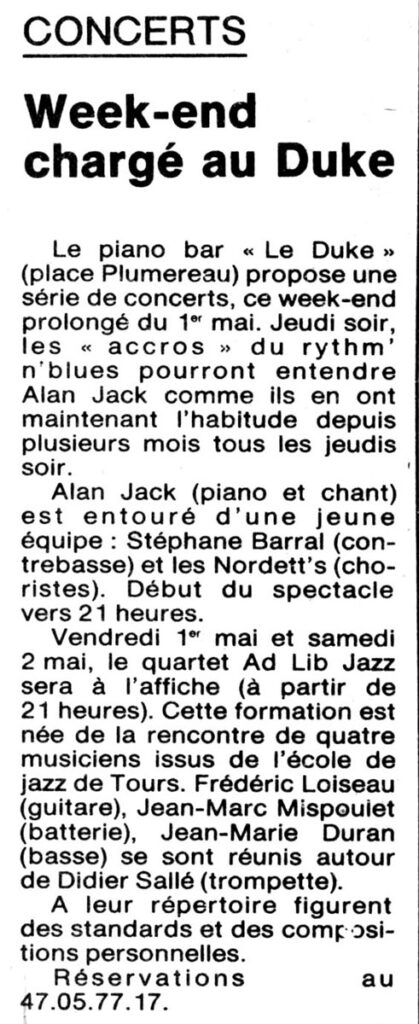 1987.04.30-NRCO.6ADPREc-419x1024 Alan Jack et les Nordett’s (07/05/87)