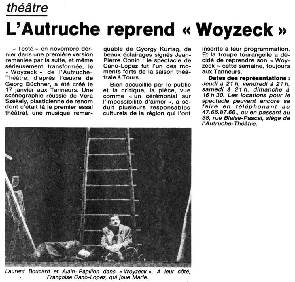 1987.05.12-NRCO.3ADPREd-1024x980 L’Autruche-Théâtre "Woyzeck" (14 au 17/05/87)