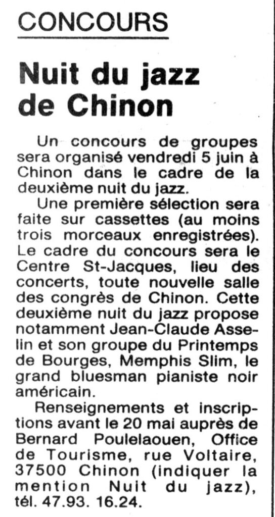 1987.05.15-NRCO.5ADPREc-544x1024 "Nuit du jazz" Memphis Slim, Jean-Claude Asselin (05/06/87)