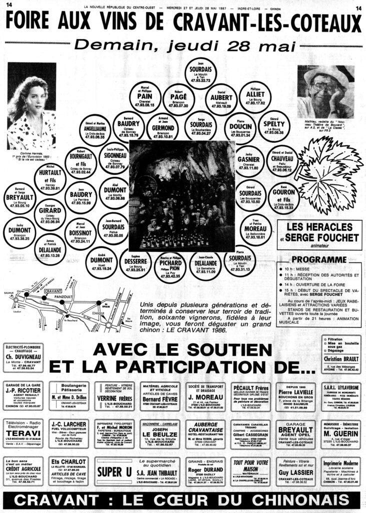1987.05.27-NRCO.14ADPRE-732x1024 "Foire aux vins de Cravant-les-Coteaux" (28/05/87)