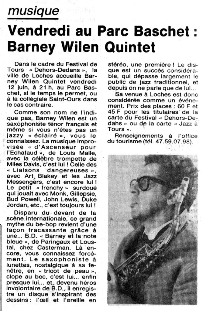 1987.06.11-NRCO.10ADPREa-668x1024 "Dehors Dedans" Barney Wilen Quintet, Fusion 4 (12/06/87)