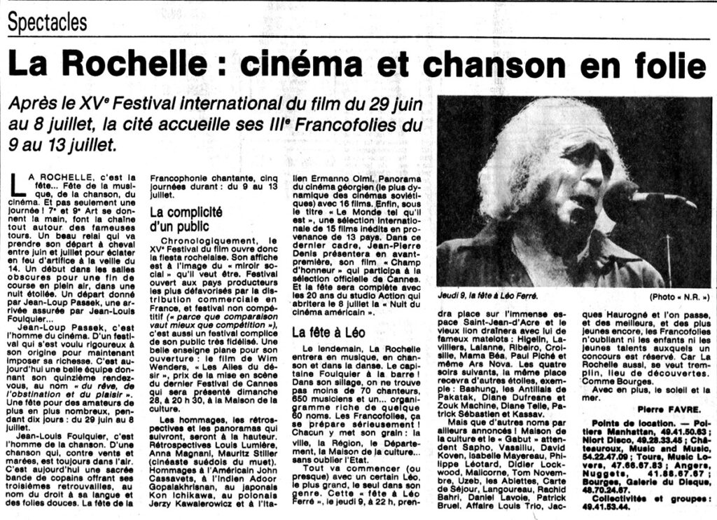 1987.06.27-NRCO.GADPREa-1024x742 "Francofolies" (09 au 13/07/87)