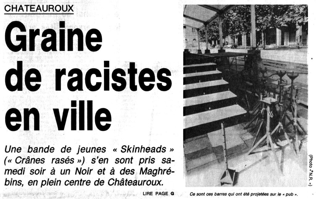 1987.08.17-NRCO.1ADPREa-1024x645 Agressions racistes survenue à Châteauroux (15/08/87)