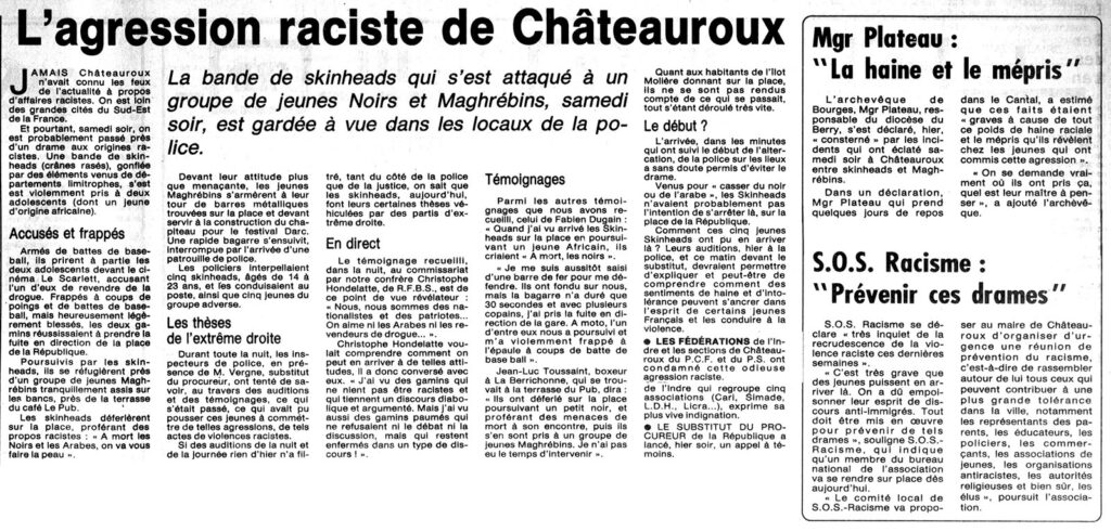 1987.08.17-NRCO.GADPREa-1024x491 Agressions racistes survenue à Châteauroux (15/08/87)